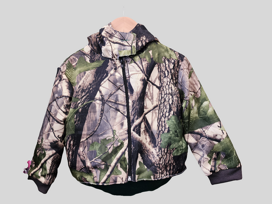 Green warm jacket